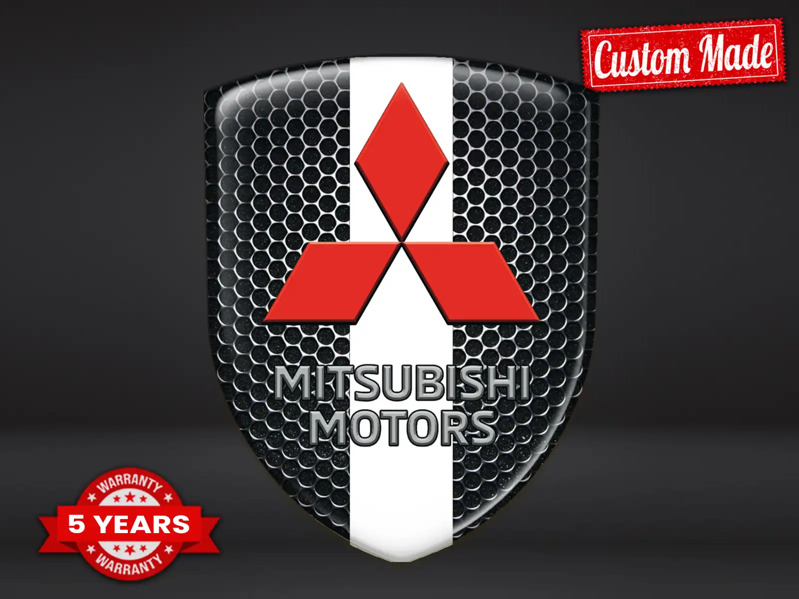 Mitsubishi Domed Decals Sticker Car Luxury Stylish Design